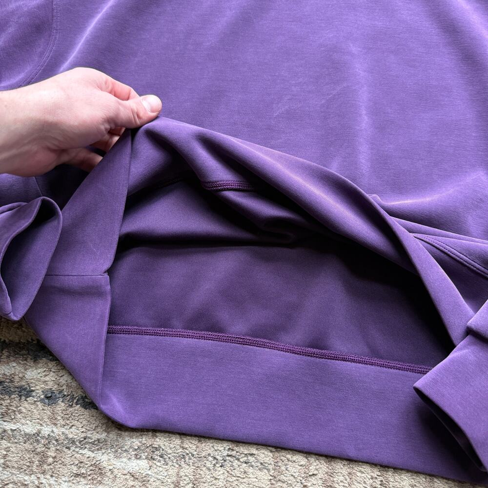Women's Lululemon Purple Perfectly Oversized Cropped Crewneck Sweatshirt Sz 10 - Picture 7 of 9